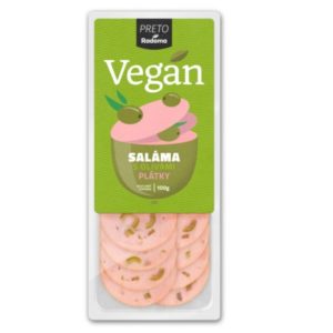 PRETO RADOMA Vegan saláma plátky s olivami 100g
